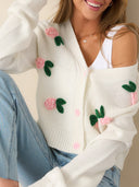 Wish You Roses Knit Cardigan-Cardigans-Krush Kandy, Women's Online Fashion Boutique Located in Phoenix, Arizona (Scottsdale Area)