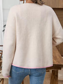 Blissful Bow Contrast Pocket Cardigan-Cardigan-Krush Kandy, Women's Online Fashion Boutique Located in Phoenix, Arizona (Scottsdale Area)