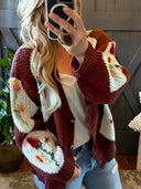Twilight Flora Harlequin Button Cardigan-Cardigan-Krush Kandy, Women's Online Fashion Boutique Located in Phoenix, Arizona (Scottsdale Area)