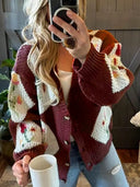 Twilight Flora Harlequin Button Cardigan-Cardigan-Krush Kandy, Women's Online Fashion Boutique Located in Phoenix, Arizona (Scottsdale Area)