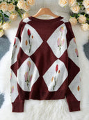 Twilight Flora Harlequin Button Cardigan-Cardigan-Krush Kandy, Women's Online Fashion Boutique Located in Phoenix, Arizona (Scottsdale Area)