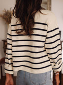 Luxurious Stripe Button Cardigan-Cardigan-Krush Kandy, Women's Online Fashion Boutique Located in Phoenix, Arizona (Scottsdale Area)