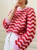 Into The Groove Long Sleeve Knit Sweater-Sweaters-Krush Kandy, Women's Online Fashion Boutique Located in Phoenix, Arizona (Scottsdale Area)