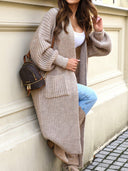Long Knit Pocket Cardigan-Cardigans-Krush Kandy, Women's Online Fashion Boutique Located in Phoenix, Arizona (Scottsdale Area)
