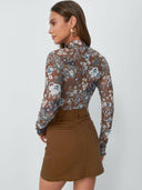 Second Skin Mesh Mock Neck Top-Tops-Krush Kandy, Women's Online Fashion Boutique Located in Phoenix, Arizona (Scottsdale Area)