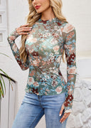 Sheer Floral Long Sleeve Top-Cardigan-Krush Kandy, Women's Online Fashion Boutique Located in Phoenix, Arizona (Scottsdale Area)