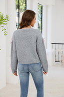 Relaxed Button Bow Long Sleeve Cardigan-Cardigan-Krush Kandy, Women's Online Fashion Boutique Located in Phoenix, Arizona (Scottsdale Area)
