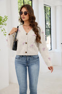 Relaxed Button Bow Long Sleeve Cardigan-Cardigan-Krush Kandy, Women's Online Fashion Boutique Located in Phoenix, Arizona (Scottsdale Area)