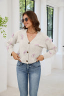 Relaxed Button Bow Long Sleeve Cardigan-Cardigan-Krush Kandy, Women's Online Fashion Boutique Located in Phoenix, Arizona (Scottsdale Area)