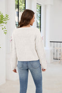 Relaxed Button Bow Long Sleeve Cardigan-Cardigan-Krush Kandy, Women's Online Fashion Boutique Located in Phoenix, Arizona (Scottsdale Area)