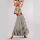 Willow Breeze Wide-Leg Boho Ruffle Pants-Pants-Krush Kandy, Women's Online Fashion Boutique Located in Phoenix, Arizona (Scottsdale Area)