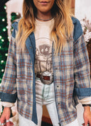 Plaid Long Sleeve Shacket-Shackets-Krush Kandy, Women's Online Fashion Boutique Located in Phoenix, Arizona (Scottsdale Area)