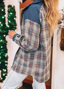 Plaid Long Sleeve Shacket-Shackets-Krush Kandy, Women's Online Fashion Boutique Located in Phoenix, Arizona (Scottsdale Area)