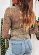 Sheer Daisy Long Sleeve Top-Long Sleeve Tops-Krush Kandy, Women's Online Fashion Boutique Located in Phoenix, Arizona (Scottsdale Area)