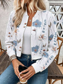 Spring Breeze Floral Bomber Jacket-Jackets-Krush Kandy, Women's Online Fashion Boutique Located in Phoenix, Arizona (Scottsdale Area)