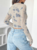 Cloud Wash Mesh Long Sleeve Top-Tops-Krush Kandy, Women's Online Fashion Boutique Located in Phoenix, Arizona (Scottsdale Area)