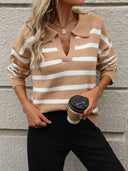 Coastal Stripes Knit Sweater-Sweaters-Krush Kandy, Women's Online Fashion Boutique Located in Phoenix, Arizona (Scottsdale Area)