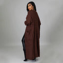 Set The Tone Open Long Knit Pocket Cardigan-Cardigans-Krush Kandy, Women's Online Fashion Boutique Located in Phoenix, Arizona (Scottsdale Area)