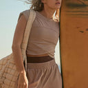 Flex Mode Cropped Active Top-2 Piece Outfit Sets-Krush Kandy, Women's Online Fashion Boutique Located in Phoenix, Arizona (Scottsdale Area)