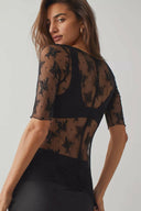 Sheer Lace Top-Blouses-Krush Kandy, Women's Online Fashion Boutique Located in Phoenix, Arizona (Scottsdale Area)