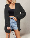 Rodeo Ready Braided Knit Cardigan-Cardigan-Krush Kandy, Women's Online Fashion Boutique Located in Phoenix, Arizona (Scottsdale Area)