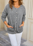 Button Up Cardigan-Tops-Krush Kandy, Women's Online Fashion Boutique Located in Phoenix, Arizona (Scottsdale Area)