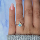 Aurora Crest Opal Pear Ring