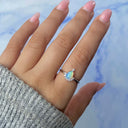 Aurora Crest Opal Pear Ring