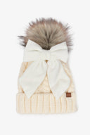 Snowbelle Convertible Bow Beanie-Hats-Rae Collective, Women's Online Fashion Boutique Located in Phoenix, Arizona (Scottsdale Area)