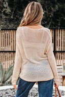 Simple Times Crochet Hollow-Out Top