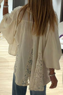 Oatmeal Breeze Lace Blouse