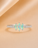 Ocean Whisper Marquise Opal Ring