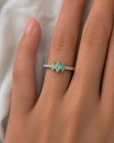 Ocean Whisper Marquise Opal Ring