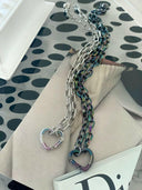 Multi Color CZ Heart Magnetic Necklace-Necklaces-Rae Collective, Women's Online Fashion Boutique Located in Phoenix, Arizona (Scottsdale Area)