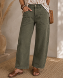 Olive Grove Barrel Jeans