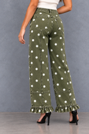 Olive Polka Dot Ruffle-Hem Pants.png