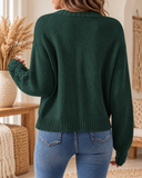 Openwork Button Up Long Sleeve Cardigan
