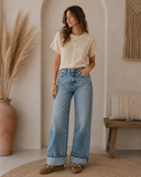 Orbit 90's Low Rise Relaxed Straight Jeans - Dark