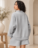 Oversized Sweatshirt and Shorts Lounge Set