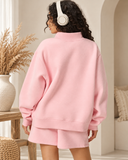 Oversized Sweatshirt and Shorts Lounge Set
