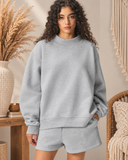 Oversized Sweatshirt and Shorts Lounge Set