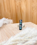 Prairie Skies Initial Bar Stone Ring PREORDER-Rings-Rae Collective, Women's Online Fashion Boutique Located in Phoenix, Arizona (Scottsdale Area)