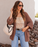 POL Long Sleeve Pockets Solid Sweater Cardigan