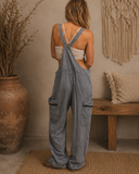POL Sierra Utility Embroidered Overall Jumpsuit