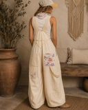 POL Wildflower Patchwork Overall Jumpsuit