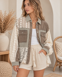 POL Lace Jean Jacket