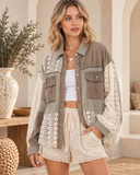 POL Lace Jean Jacket