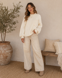 POL Oversize Balloon Sleeve Round Neck Pullover Sweater