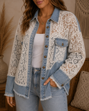 POL Oversized Vintage Lace Shacket