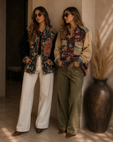 POL Women's Floral Long Sleeve Shacket